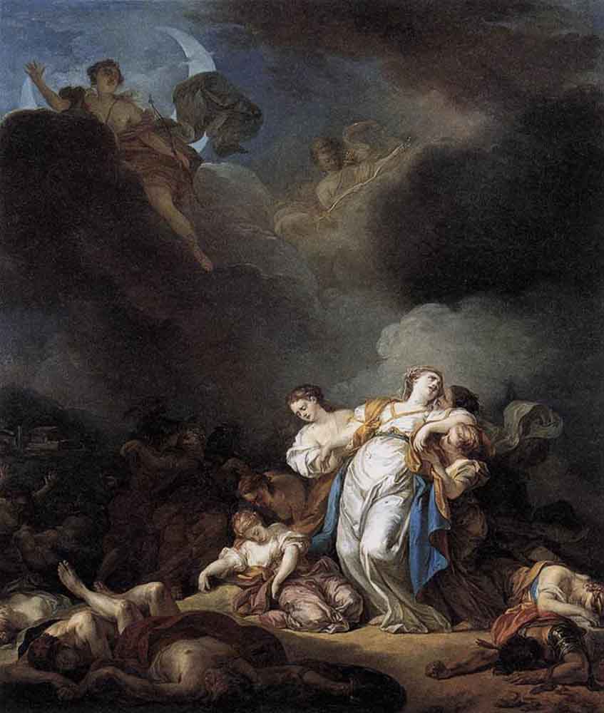 Apollo and Diana Attacking Niobe and Her Children, by Anicet-Charles-Gabriel Lemonnier