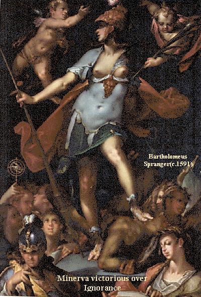 Athena Conquering Ignorance, by Bartholom�us Spranger