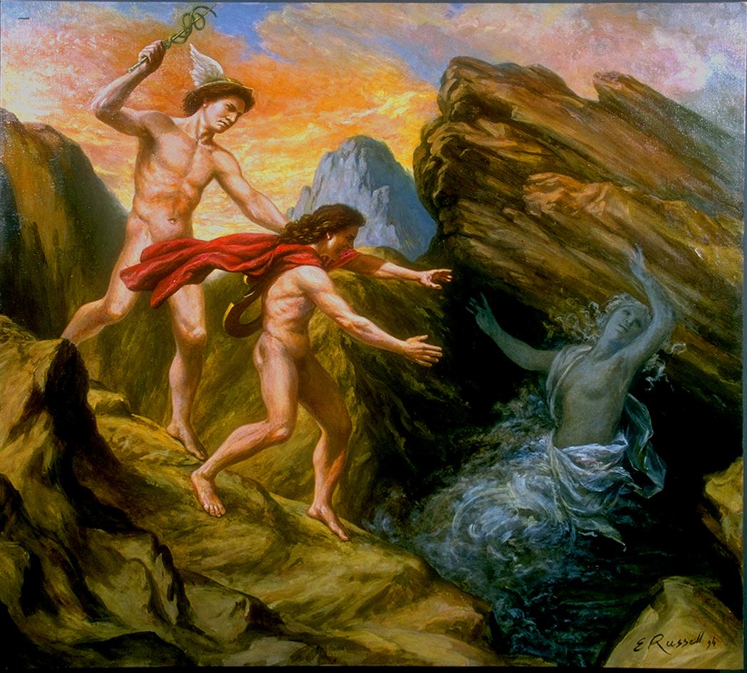 Orpheus and Eurydice, by Elsie Russell