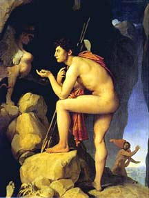 Oedipus Solving the Riddles of the Sphinx, by Dominique Ingres